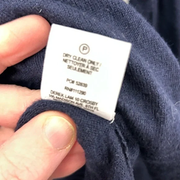 Derek Lam 10 Crosby Navy Knit Top, Sz S - Picture 5 of 6